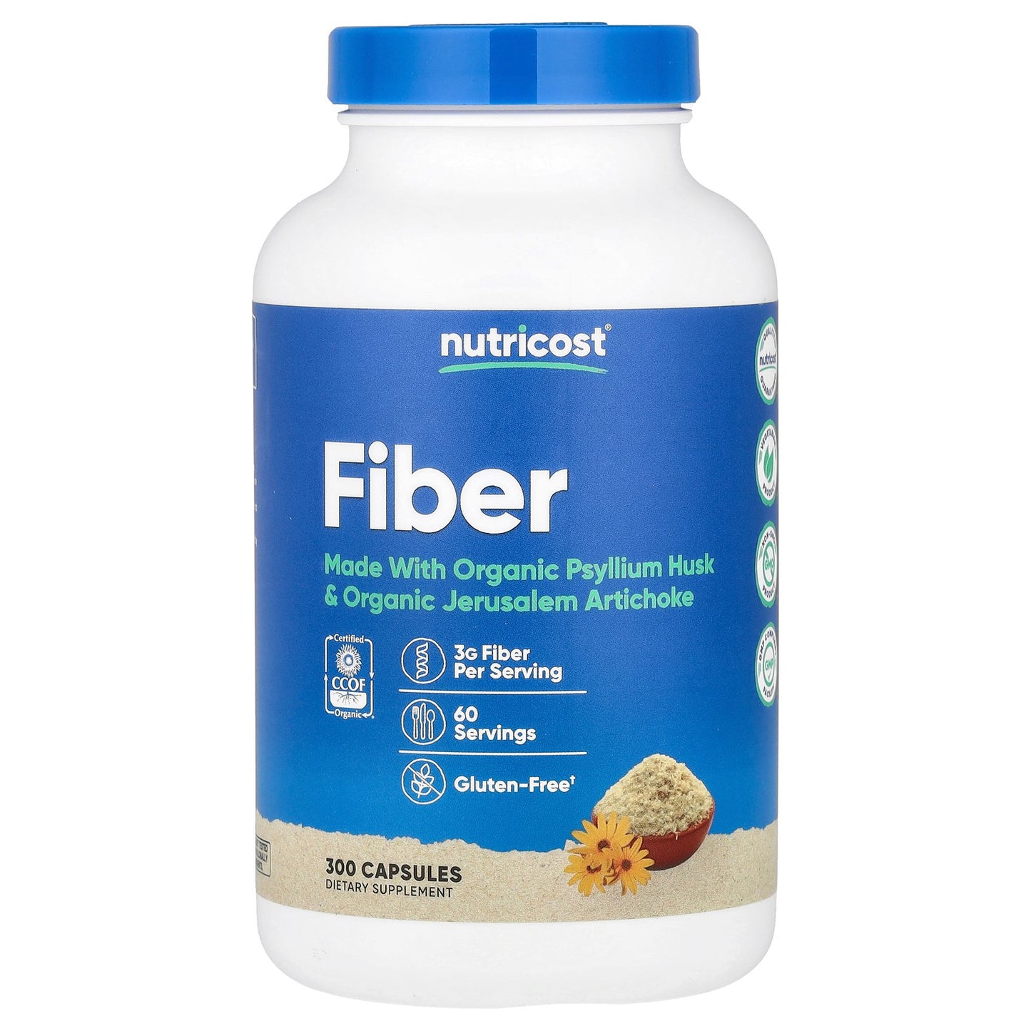 Nutricost, Fiber, 300 Capsules