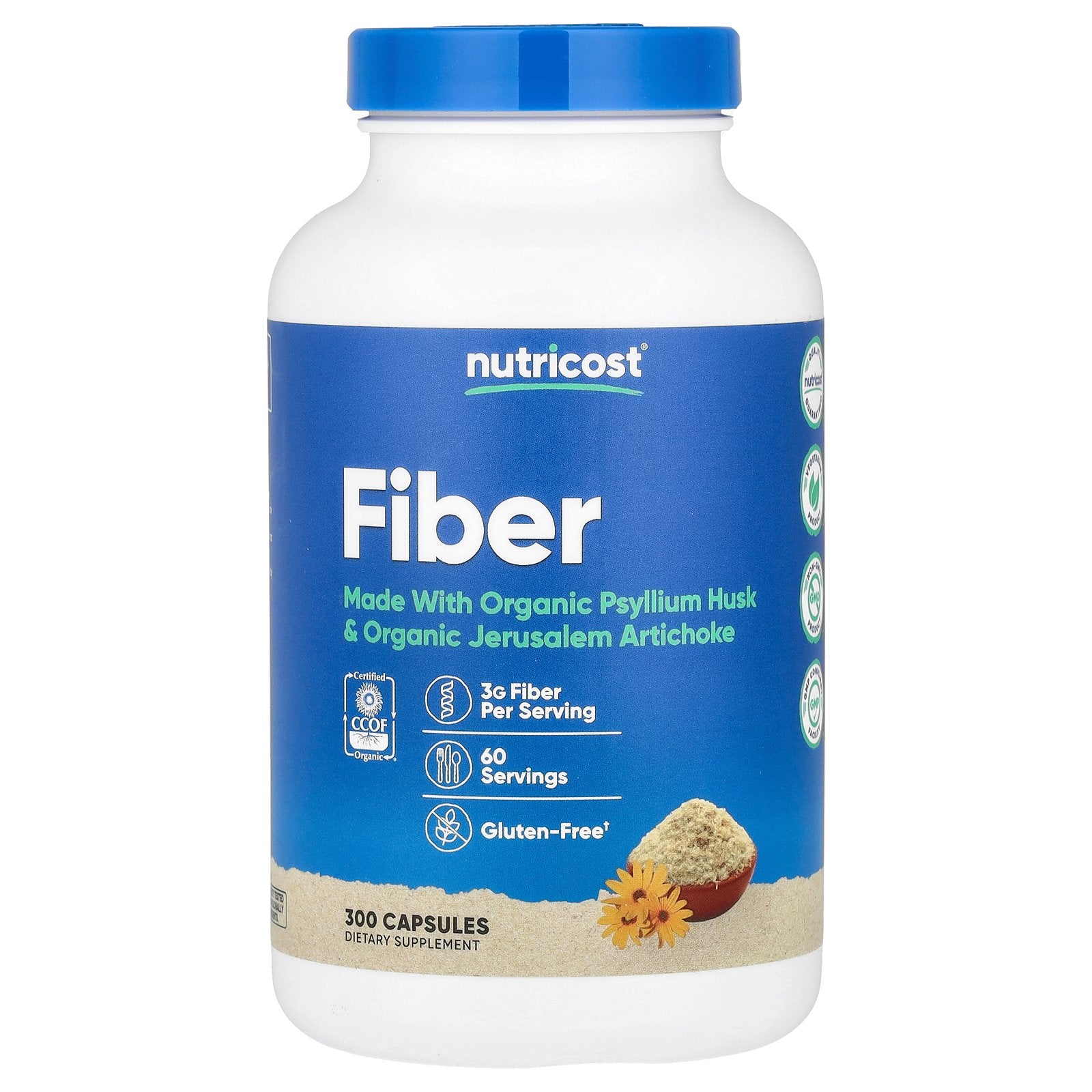 Nutricost, Fiber, 300 Capsules