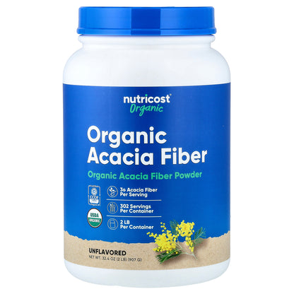 Nutricost, Organic Acacia Fiber Powder, Unflavored, 32.4 oz (907 g)