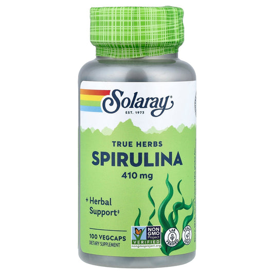Solaray, True Herbs, Spirulina, 100 Vegcaps