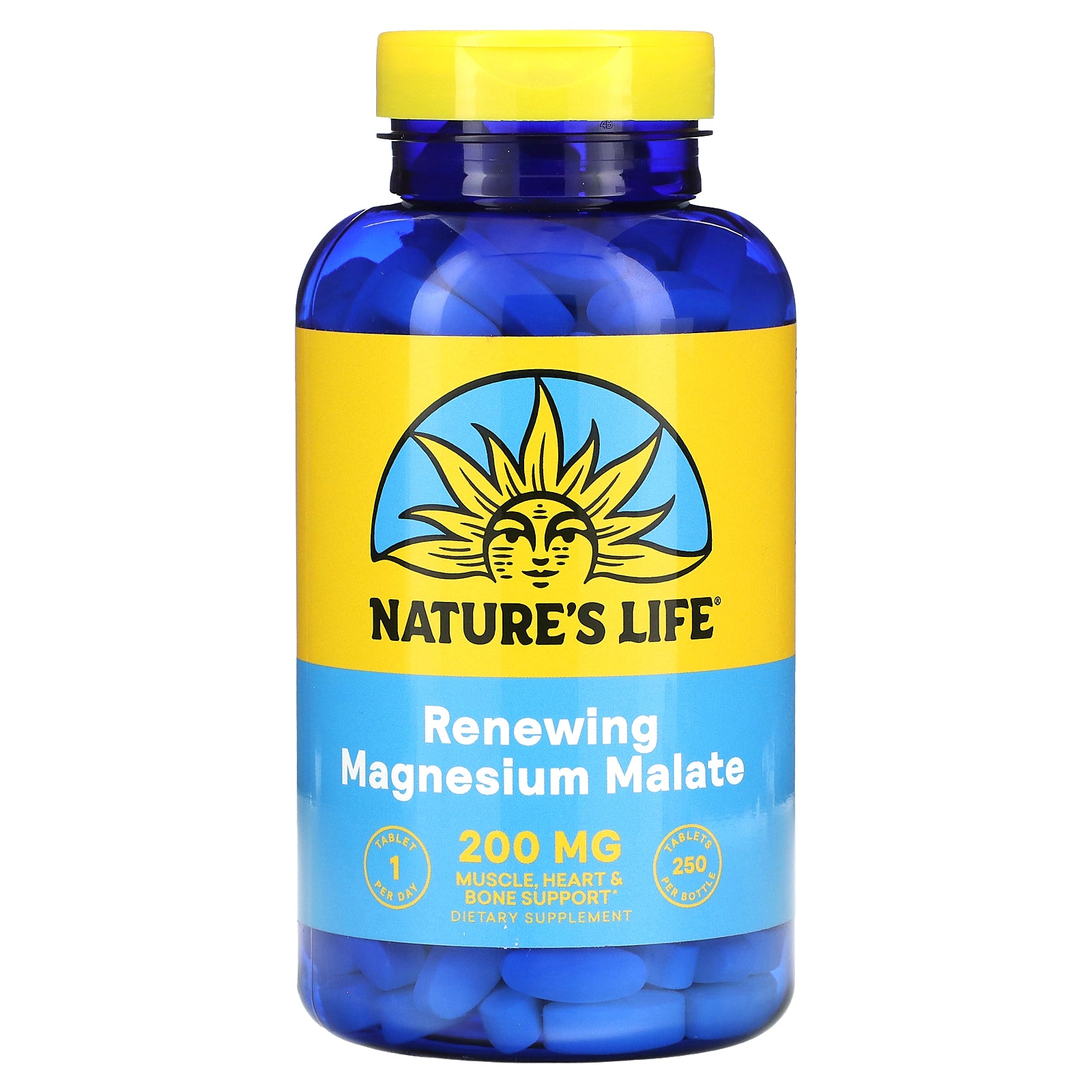 Nature's Life, Renewing Magnesium Malate, 200 mg, 250 Tablets