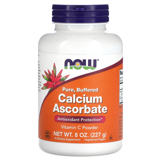 NOW Foods, Pure, Buffered Calcium Ascorbate, Vitamin C Powder, 8 oz (227 g)