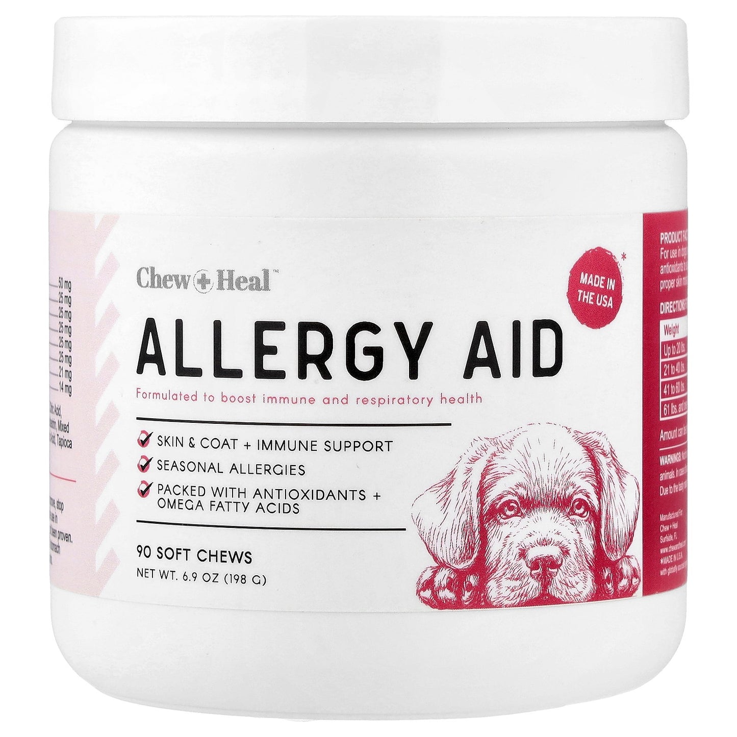 Chew + Heal, Allergy Aid, For Dogs, 90 Soft Chews, 6.9 oz (198 g)