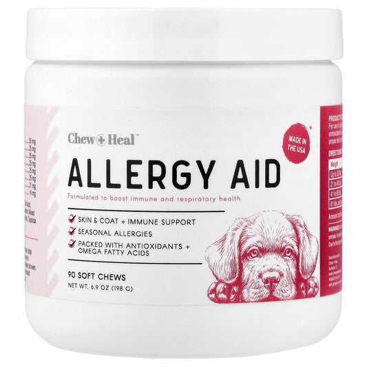 Chew + Heal, Allergy Aid, For Dogs, 90 Soft Chews, 6.9 oz (198 g)
