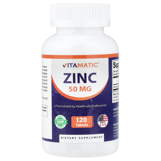 Vitamatic, Zinc, 50 mg, 120 Tablets