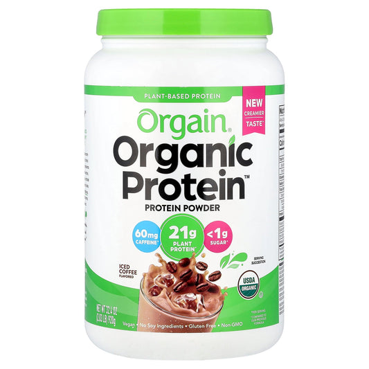 Orgain, Organic Protein™ Powder, Plant-Based, Iced Coffee, 2.03 lbs (920 g)