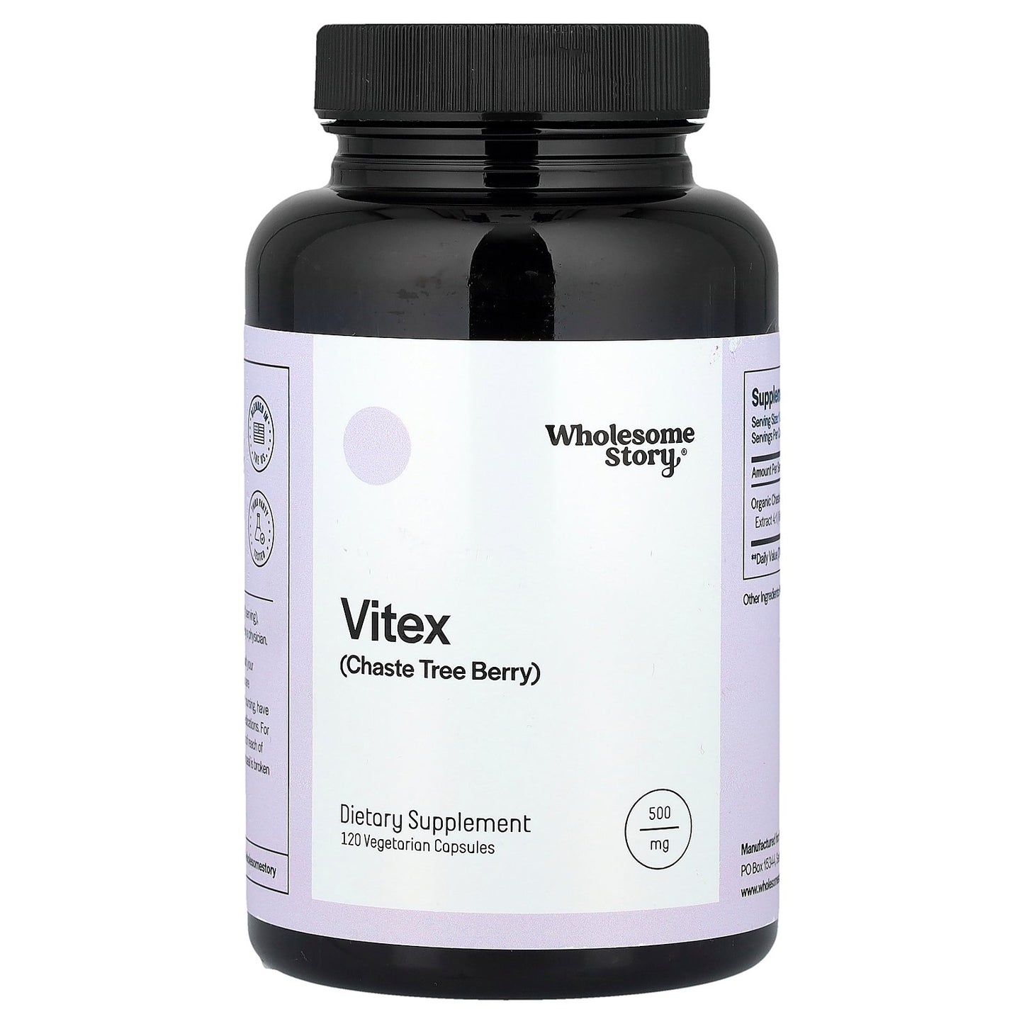 Wholesome Story, Vitex, 120 Vegetarian Capsules (500 mg per Capsule)