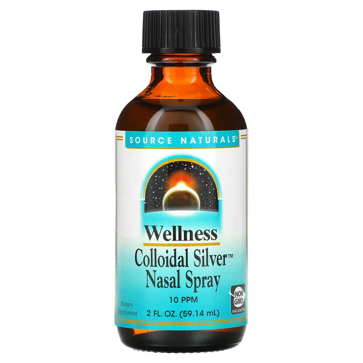 Source Naturals, Wellness, Colloidal Silver Nasal Spray, 10 PPM, 2 fl oz (59.14 ml) (10 PPM per 0.56 ml)