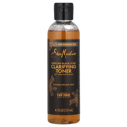 SheaMoisture, African Black Soap, Clarifying Toner w/ Tamarind Extract, Fragrance Free , 4.1 fl oz (121 ml)