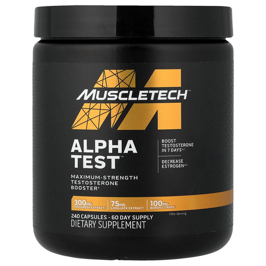 MuscleTech, AlphaTest™, 240 Capsules