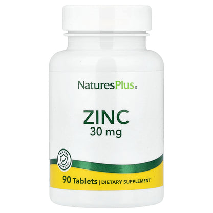 NaturesPlus, Zinc, 30 mg, 90 Tablets