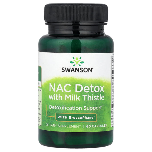 Swanson, NAC Detox with Milk Thistle with BroccoPhane®, 60 Capsules