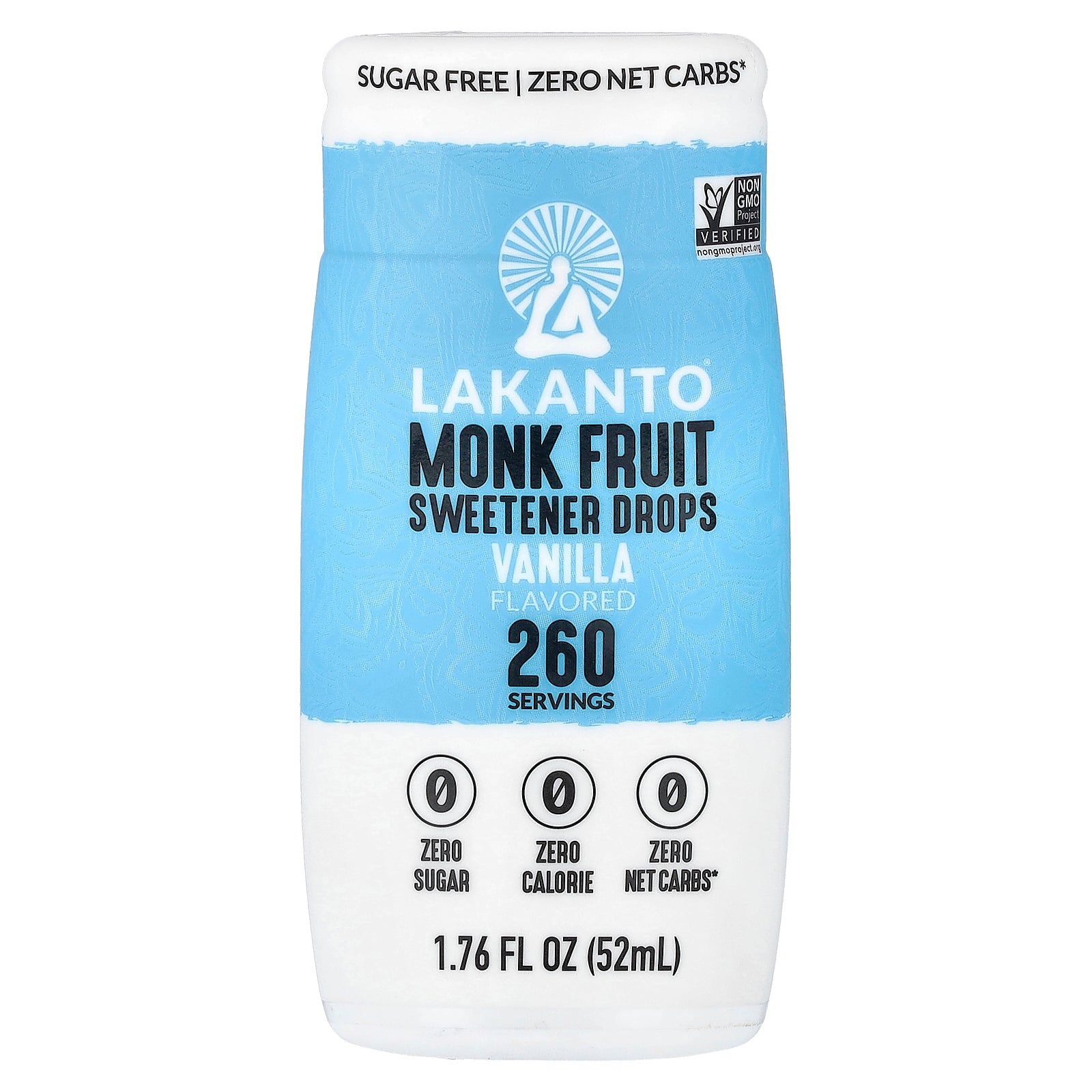 Lakanto, Monkfruit Sweetener Drops, Vanilla, 1.76 fl oz (52 ml)