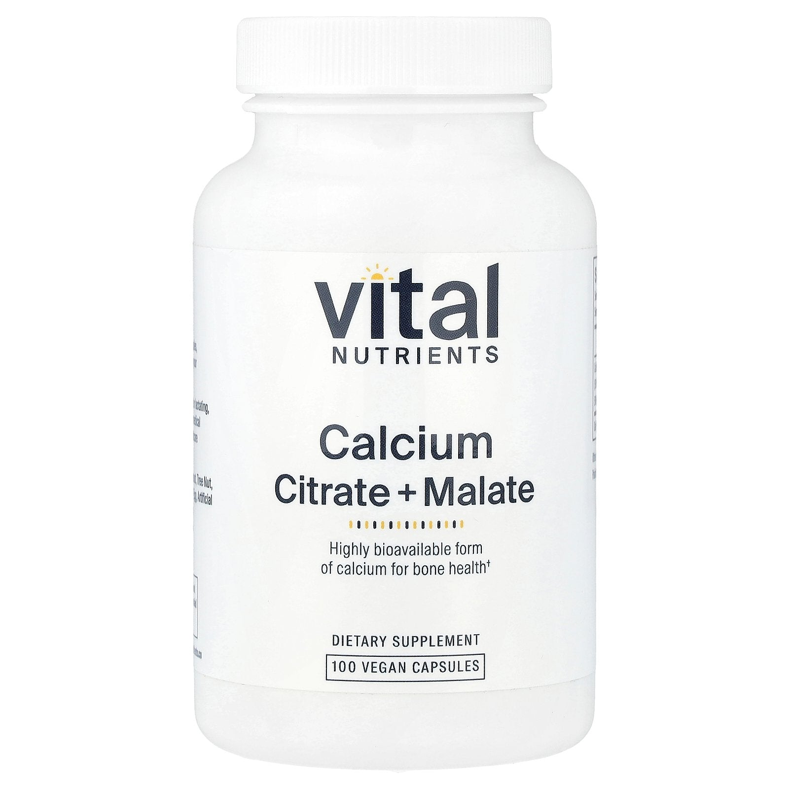 Vital Nutrients, Calcium, Citrate + Malate, 100 Vegan Capsules (150 mg per Capsule)