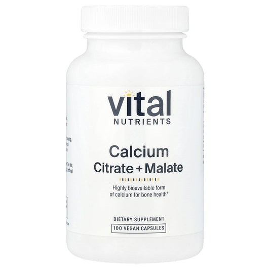 Vital Nutrients, Calcium, Citrate + Malate, 100 Vegan Capsules (150 mg per Capsule)