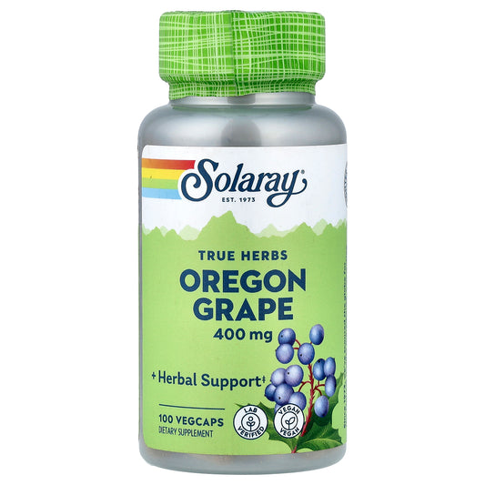 Solaray, True Herbs, Oregon Grape, 400 mg, 100 VegCaps