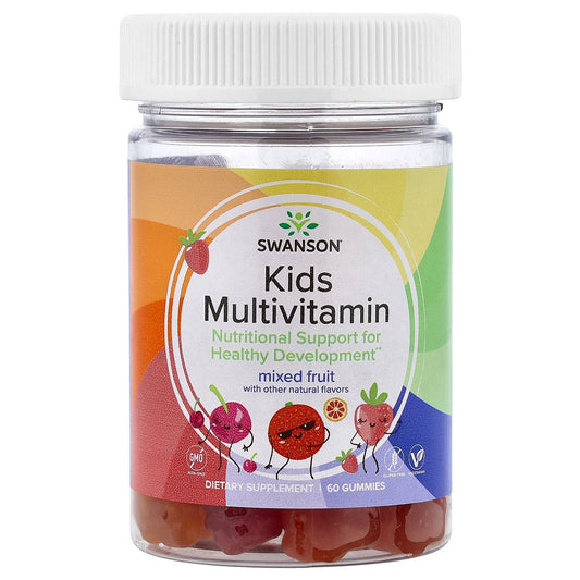Swanson, Kids Multivitamin Gummies, Mixed Fruit, 60 Gummies