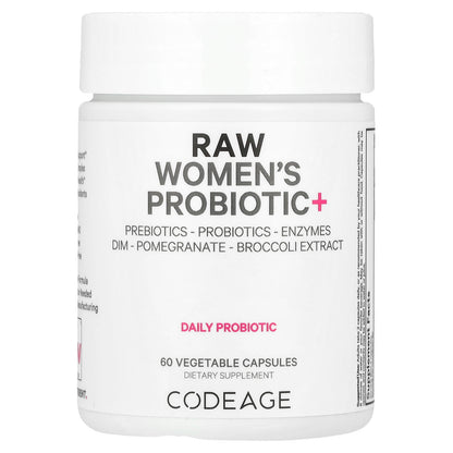 Codeage, RAW Women's Probiotic+, 60 Vegetable Capsules