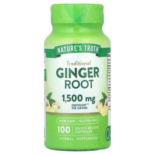 Nature's Truth, Ginger Root, 100 Quick Release Capsules (750 mg per Capsule)
