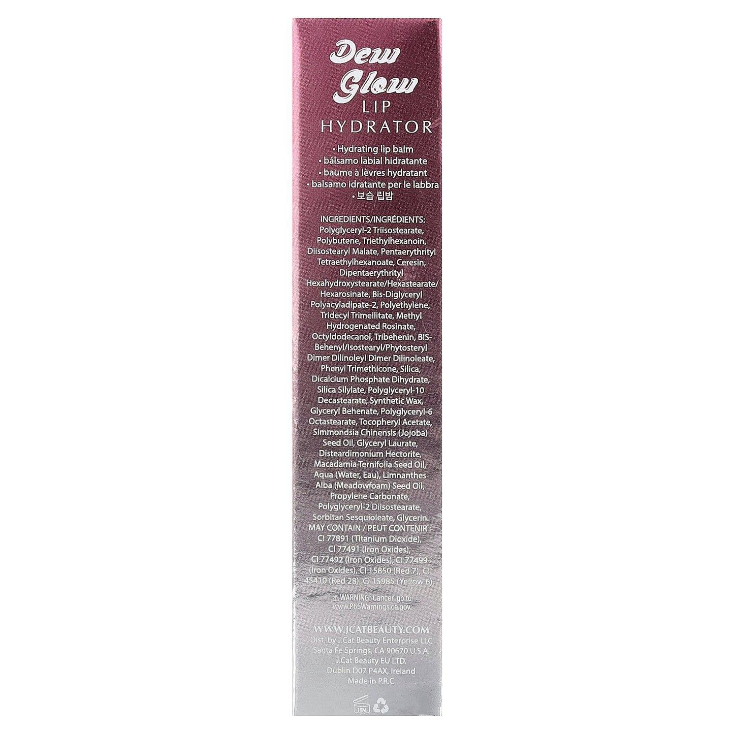 J.Cat Beauty, Dew Glow, Lip Hydrator, DLB101 Full Gleam, 0.12 oz (3.4 g)
