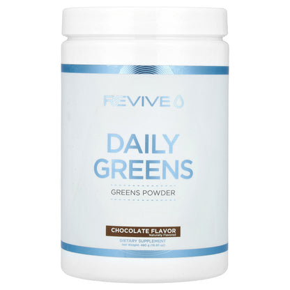 Revive, Daily Greens, Chocolate, 16.93 oz (480 g)