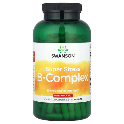 Swanson, Super Stress B-Complex With Vitamin C, 240 Capsules