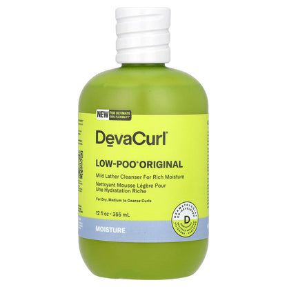 DevaCurl, Low-Poo® Original, Mild Lather Cleanser, For Dry, Medium to Coarse Curls, 12 fl oz (355 ml)