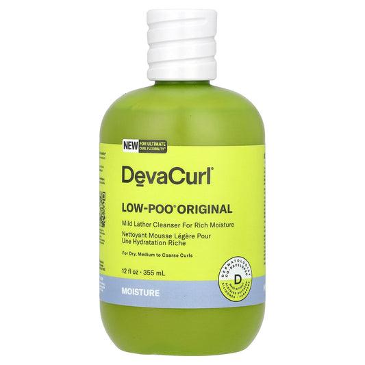 DevaCurl, Low-Poo® Original, Mild Lather Cleanser, For Dry, Medium to Coarse Curls, 12 fl oz (355 ml)