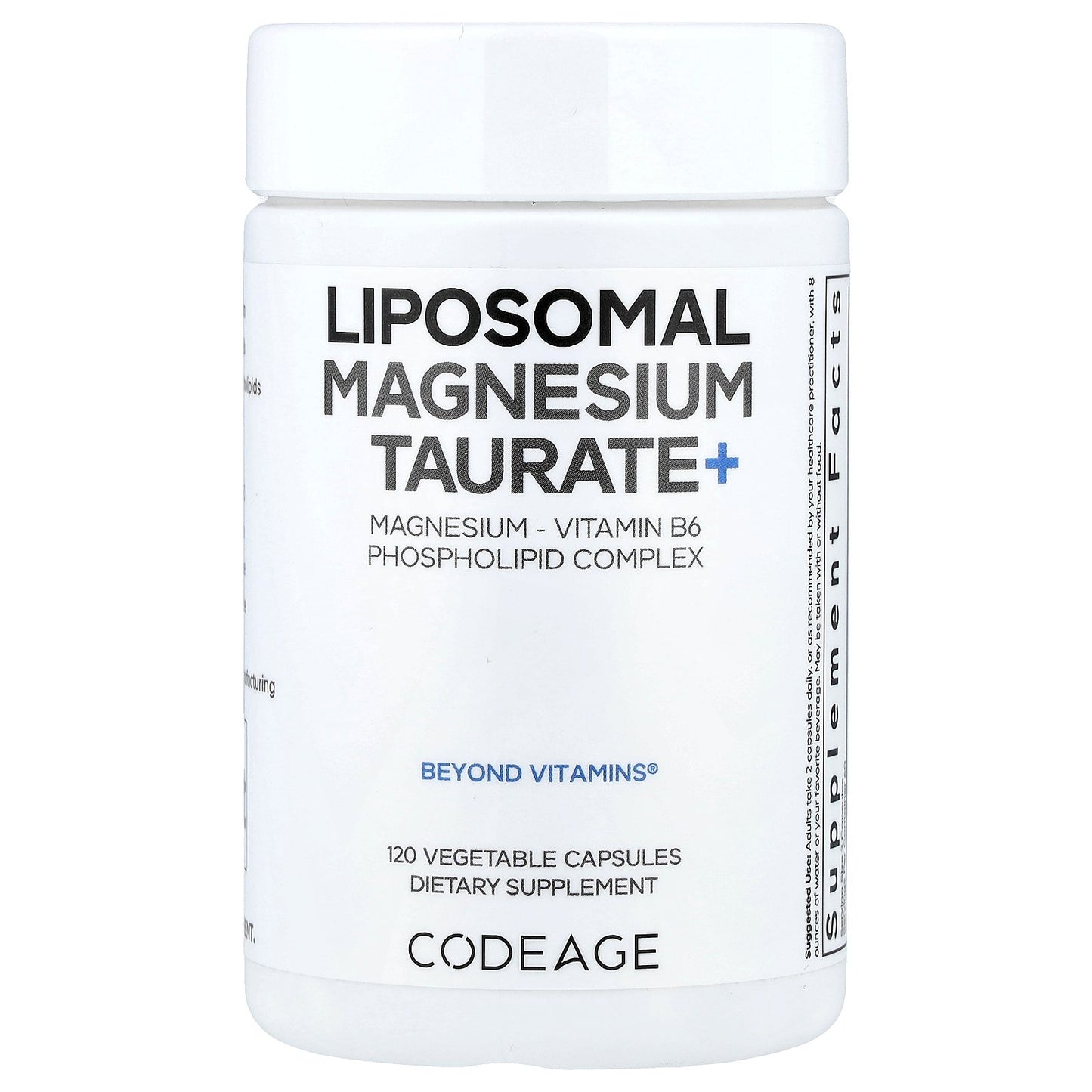 Codeage, Liposomal Magnesium Taurate+, 120 Vegetable Capsules