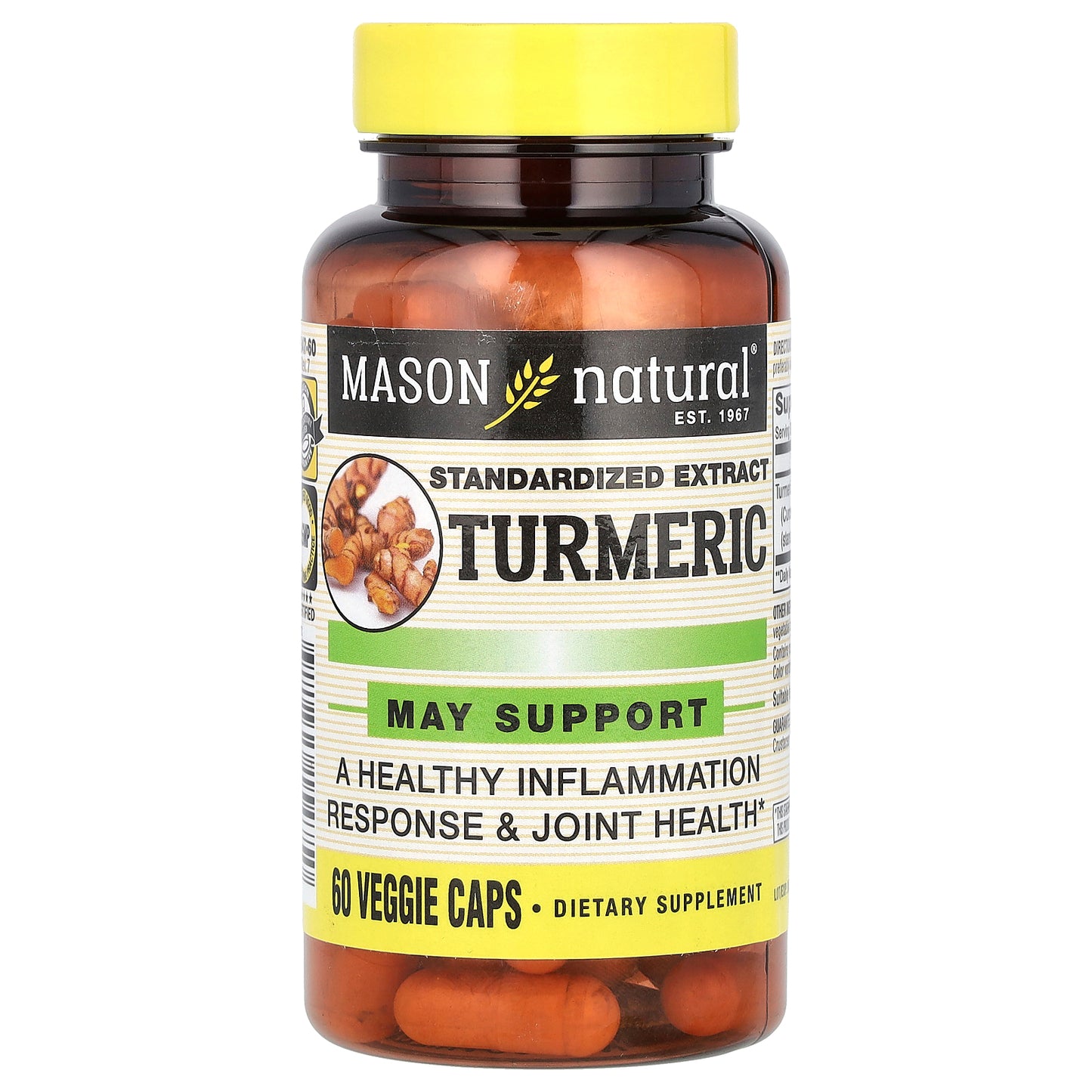 Mason Natural, Turmeric, Standardized Extract , 60 Veggie Caps