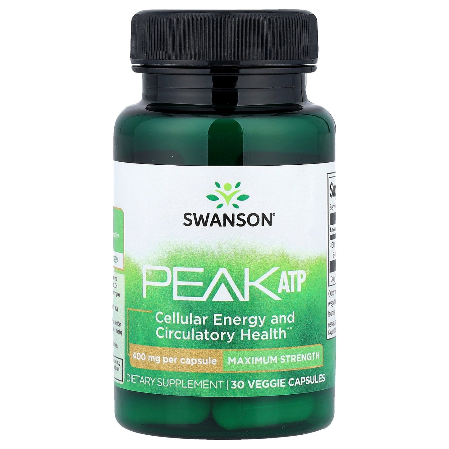 Swanson, Peak ATP®, 400 mg, 30 Veggie Capsules