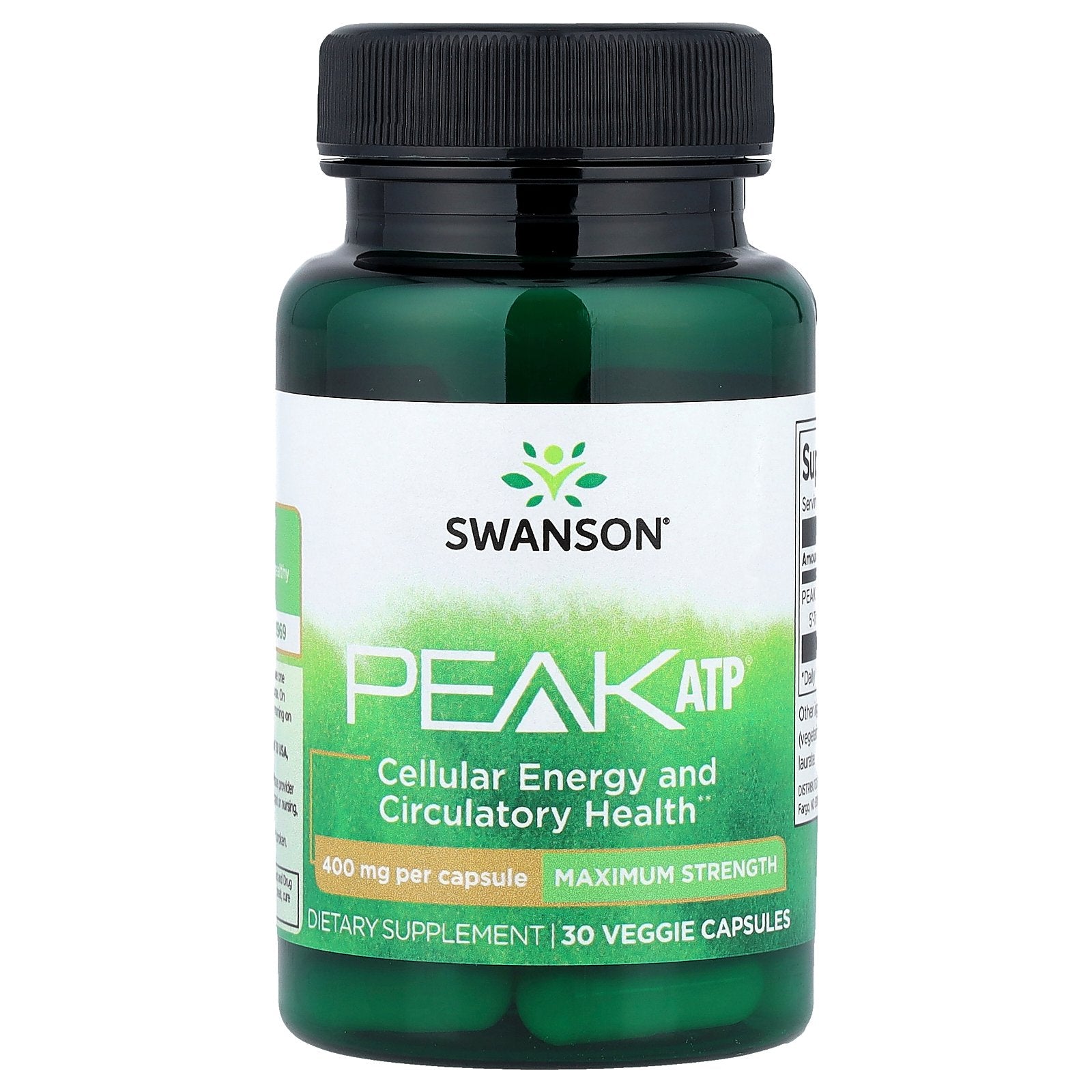 Swanson, Peak ATP®, 400 mg, 30 Veggie Capsules
