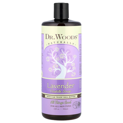 Dr. Woods, Lavender Castile Soap with Fair Trade Shea Butter, 32 fl oz (946 ml)