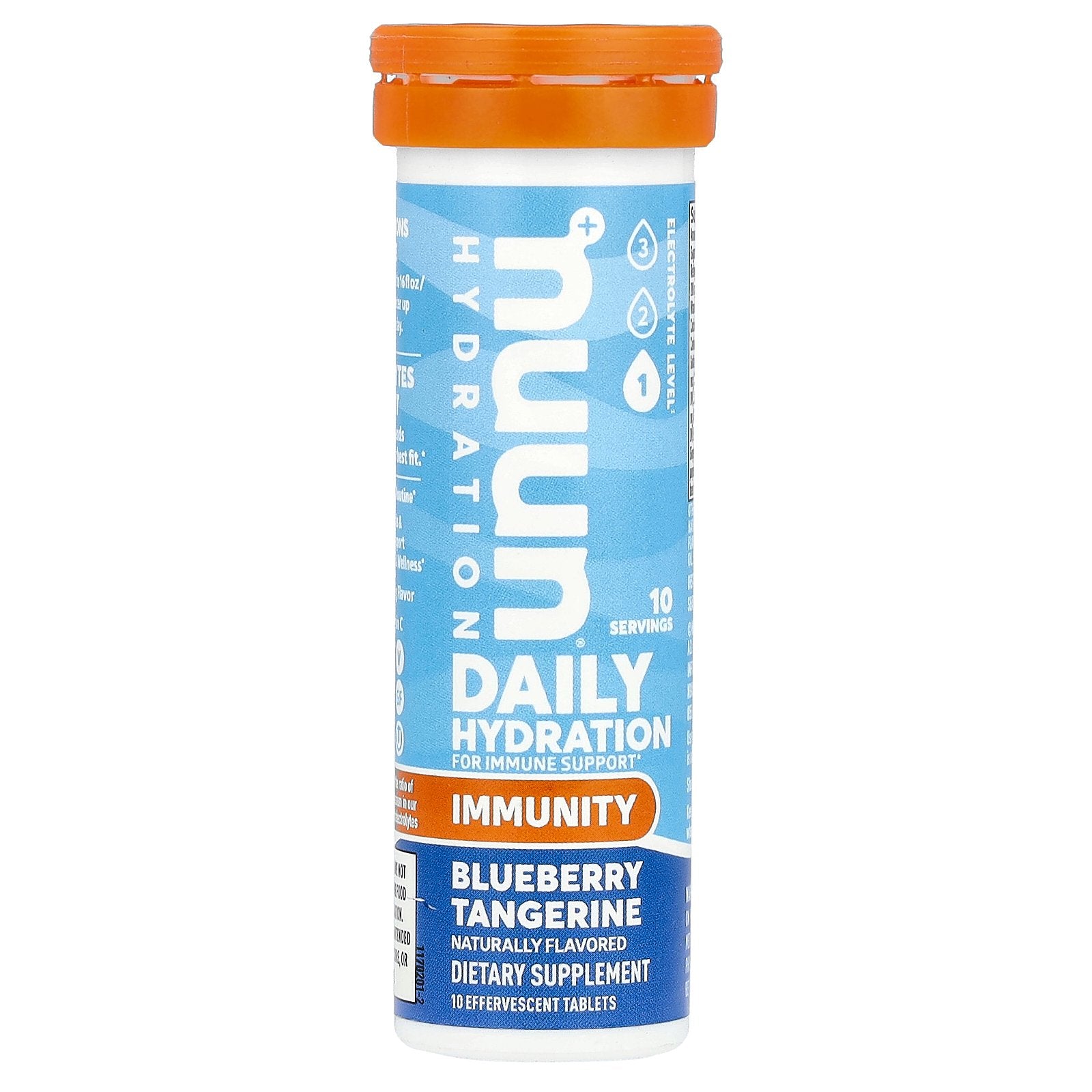 Nuun, Hydration, Immunity, Blueberry Tangerine, 10 Effervescent Tablets