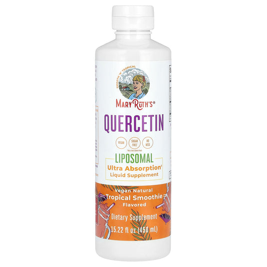 MaryRuth's, Quercetin Liposomal, Tropical Smoothie, 15.22 fl oz (450 ml)