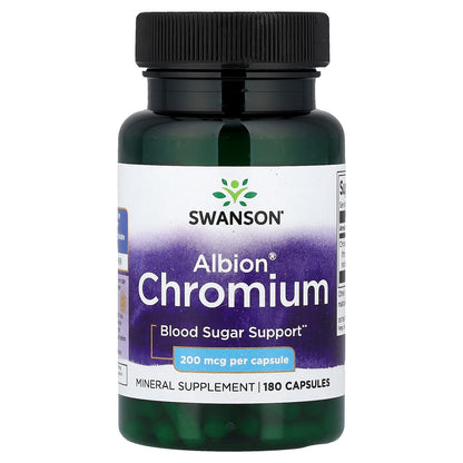 Swanson, Albion® Chromium, 200 mcg, 180 Capsules