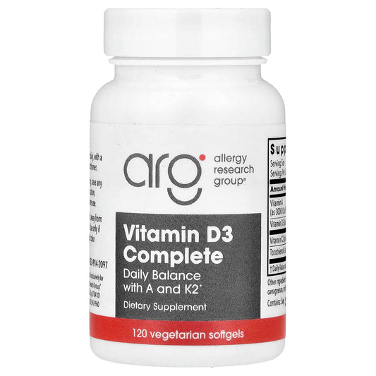 Allergy Research Group, Vitamin D3 Complete, 120 Vegetarian Softgels