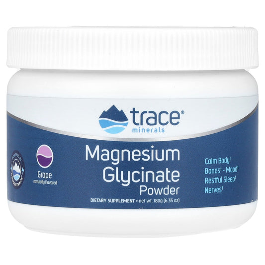 Trace, Magnesium Glycinate Powder, Grape, 6.35 oz (180 g)