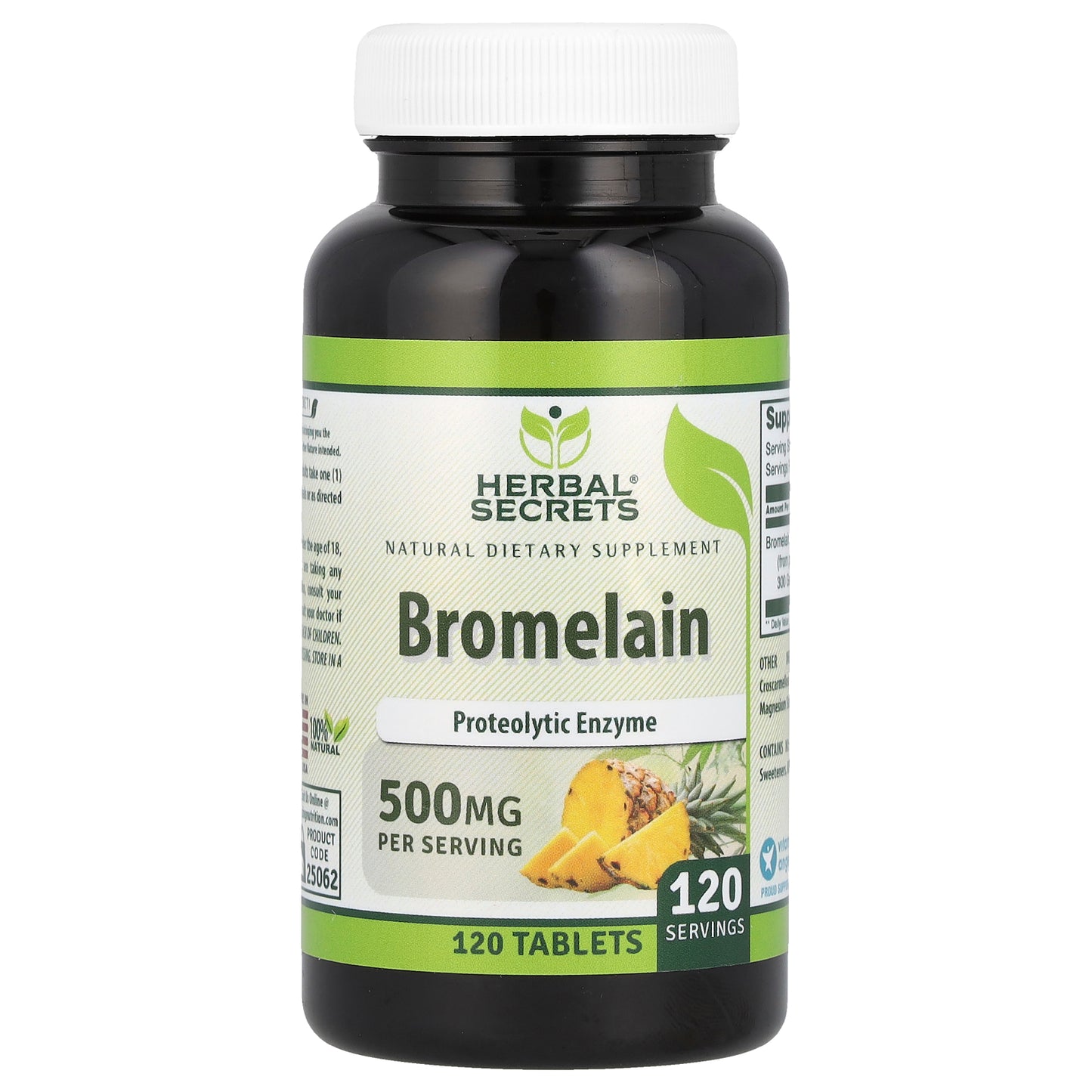 Herbal Secrets, Bromelain, 500 mg, 120 Tablets