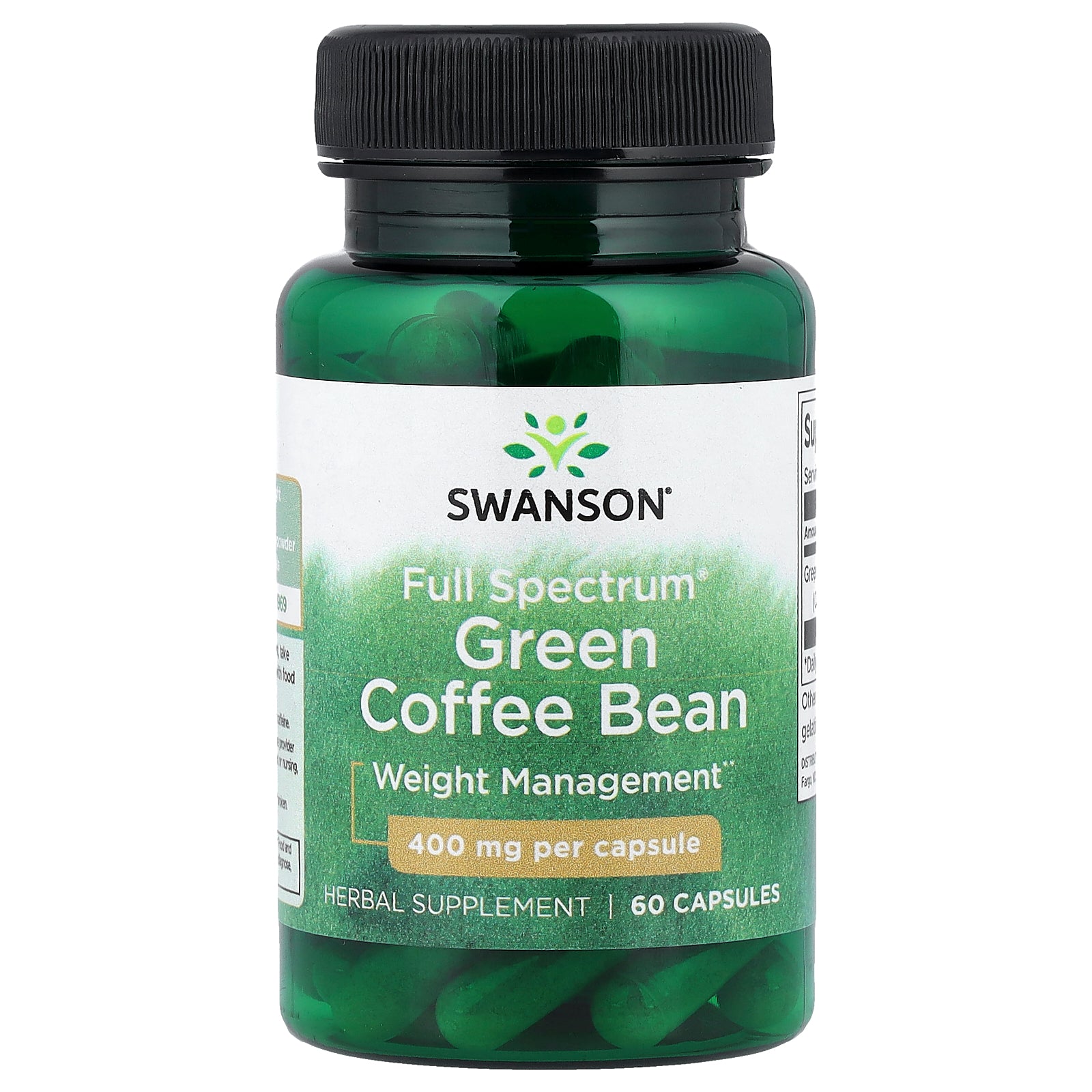 Swanson, Full Spectrum® Green Coffee Bean, 400 mg, 60 Capsules