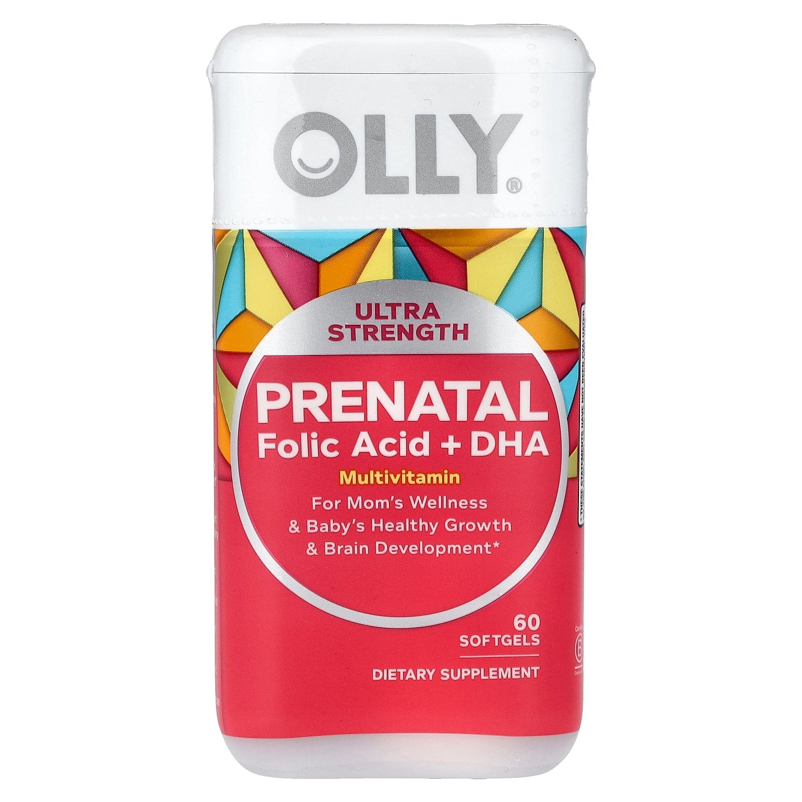 OLLY, Prenatal, Folic Acid + DHA , 60 Softgels