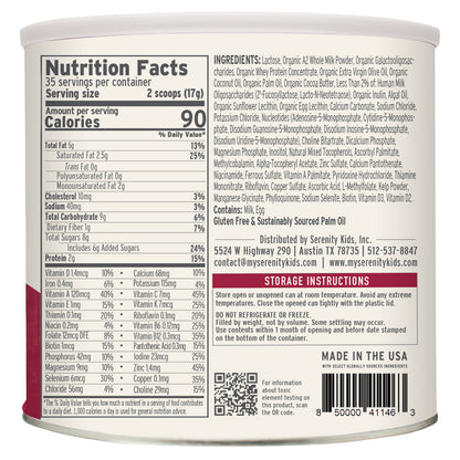 Serenity Kids, A2, Grass Fed Whole Milk Toddler Formula, For Tots 12-36 Months, 21 oz (595 g)