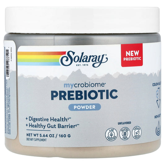 Solaray, Mycrobiome® Prebiotic Powder, Unflavored, 5.64 oz (160 g)