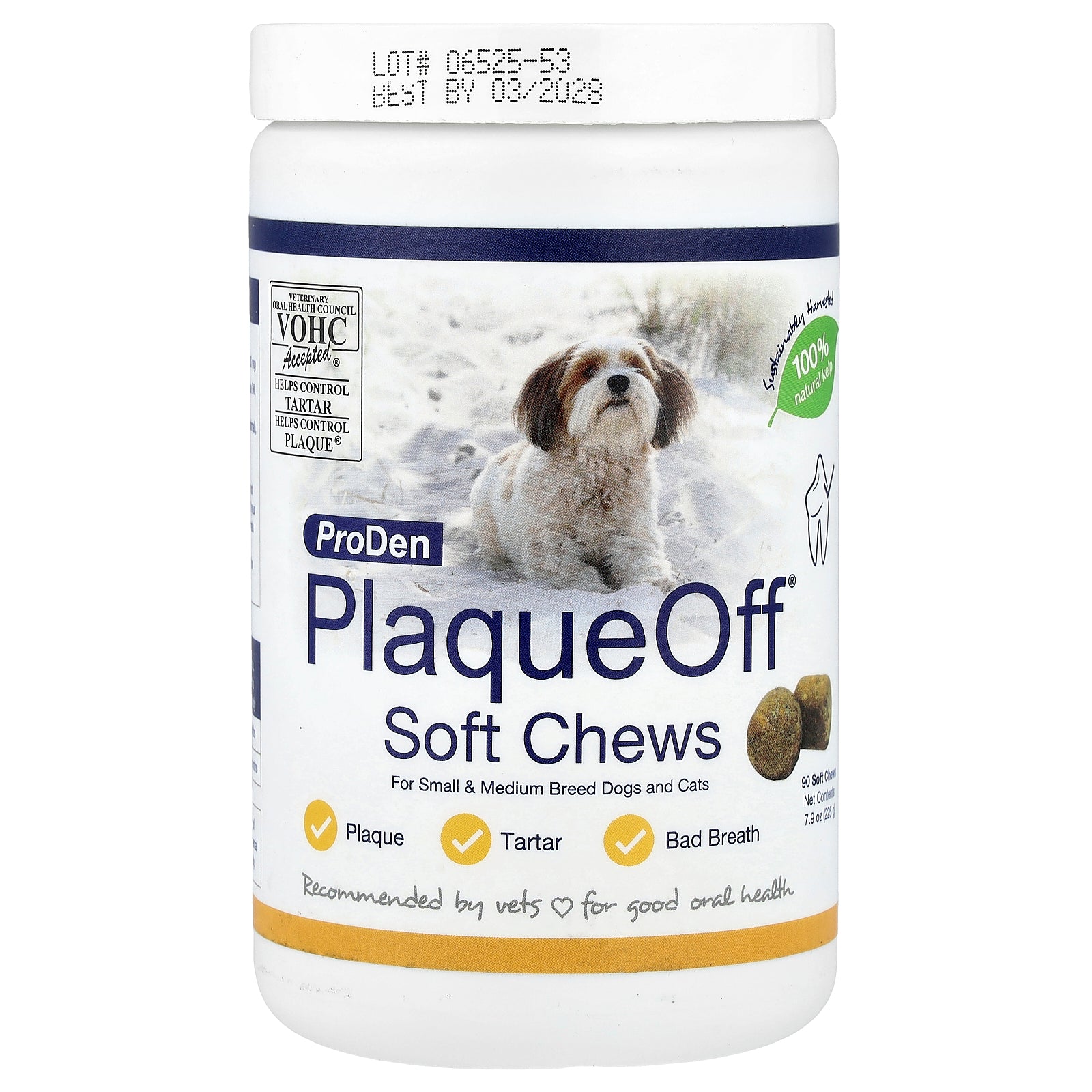 ProDen, PlaqueOff® Soft Chews, For Small & Medium Breed Dogs & Cats, 90 Soft Chews, 7.9 oz (225 g)