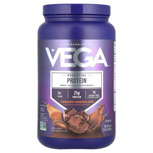 Vega, Essential Plant-Based Protein, Creamy Chocolate, 2 lb 0.5 oz (920 g)