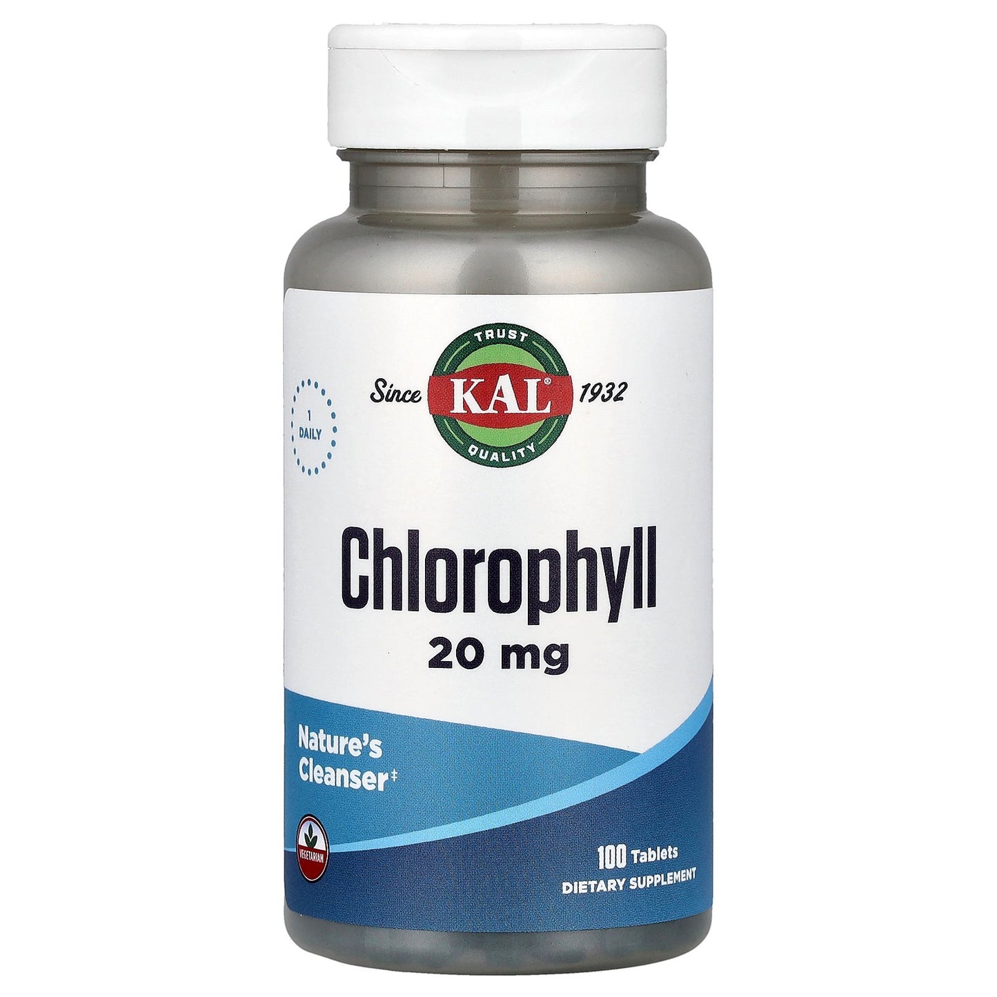 KAL, Chlorophyll, 20 mg , 100 Tablets