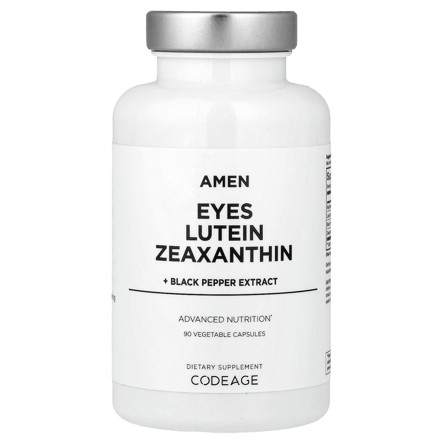 Codeage, Amen, Eyes, Lutein, Zeaxanthin + Black Pepper Extract, 90 Vegetable Capsules