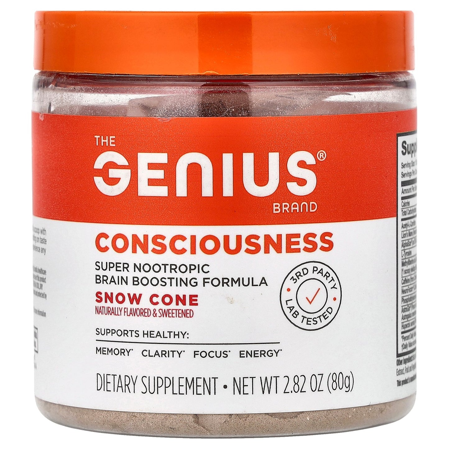 The Genius Brand, Consciousness, Snow Cone, 2.82 oz (80 g)