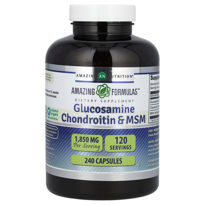 Amazing Nutrition, Glucosamine Chondroitin & MSM, 240 Capsules