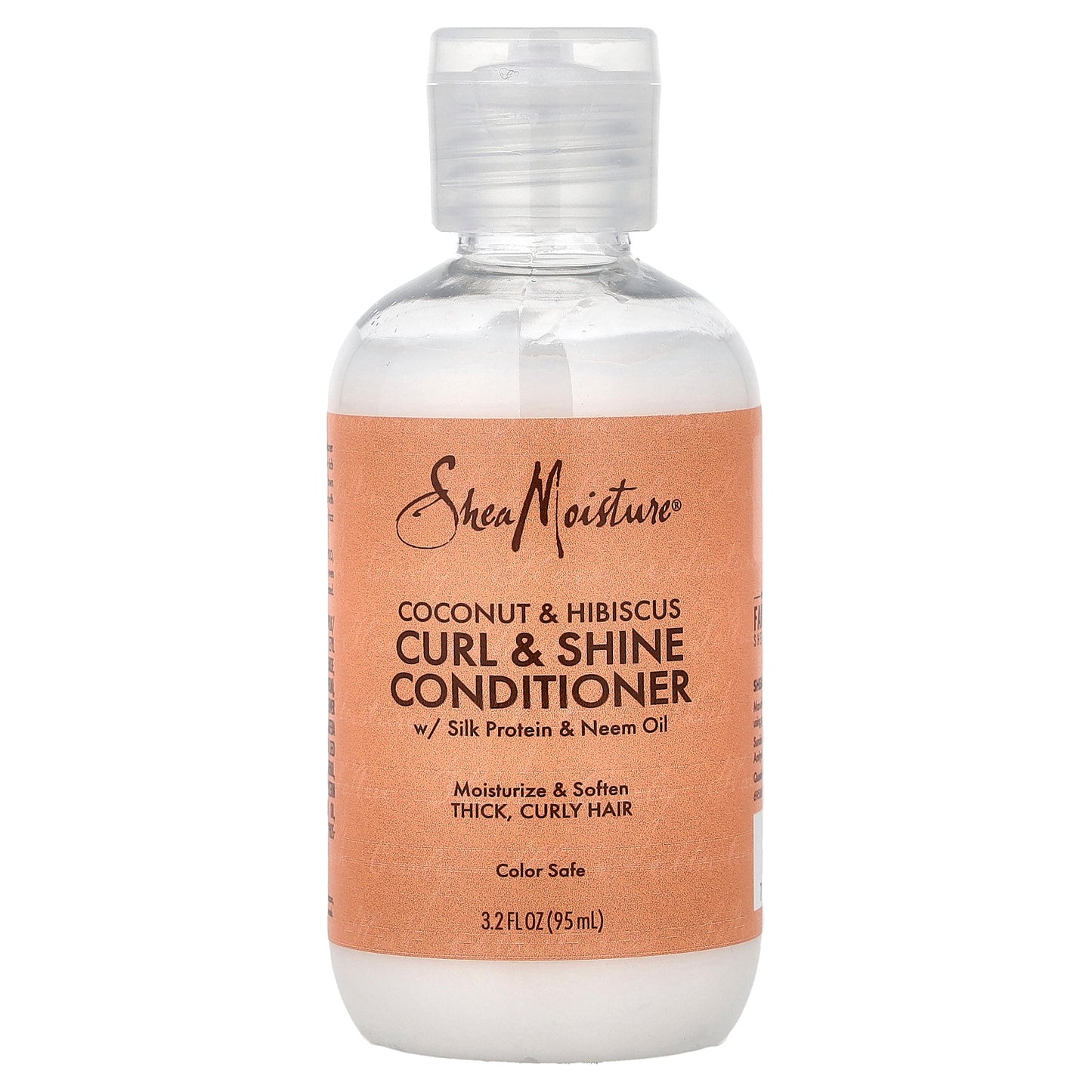 SheaMoisture, Curl & Shine Conditioner, Coconut & Hibiscus, Thick, Curly Hair, 3.2 fl oz (95 ml)